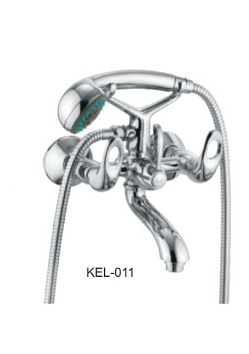 ELLIPSE SERIES / WALL MIXER 3 IN 1 WITH TELEPHONIC SHOWER & BEND